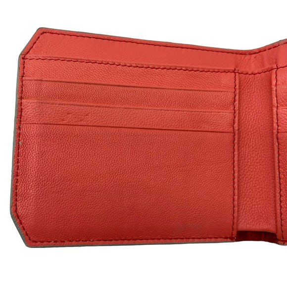 Wincer & Plant Bi-color High Quality Bifold Men's Wallet 6 CC Grey Orange - Picture 6 of 11